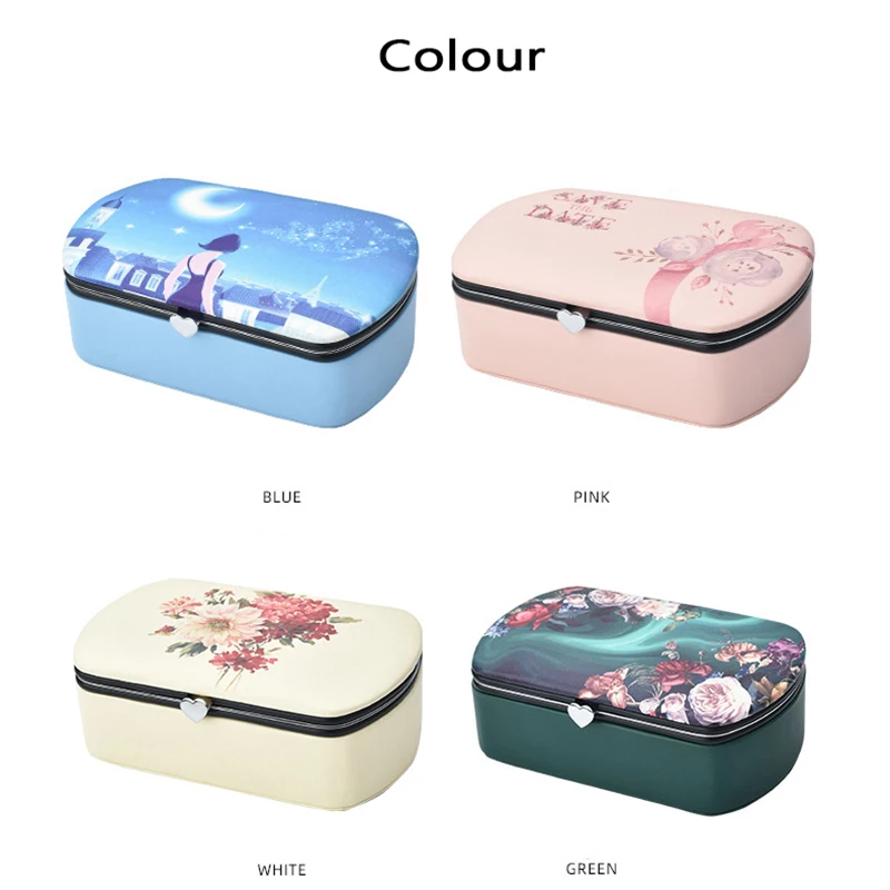 FORWELL Simple Beauty Printing Jewelry Box Necklace Bracelet Net Red Jewelry Storage Box Jewelry Storage Box