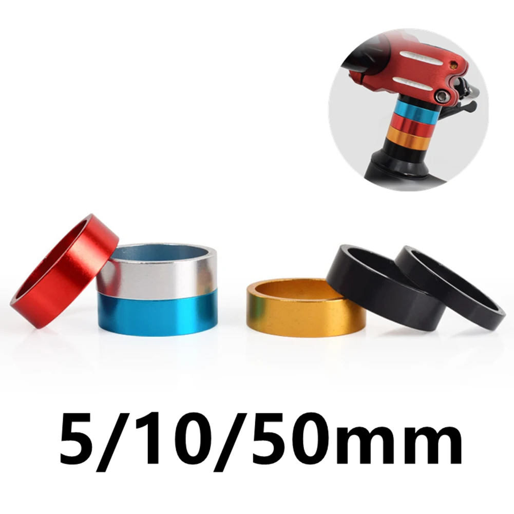 

MTB Bike Headset Spacers 5 10 50mm Aluminum Alloy Mountain Road Bicycle Headset Gasket Washer For 28.6mm Front Fork Cycling Part