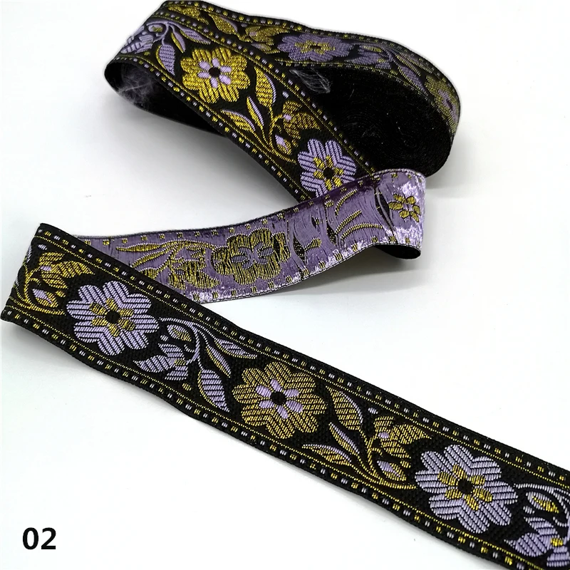 3 ярда винтажная Цветочная Этническая вышивка кружевная лента в стиле бохо