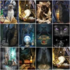 5D DIY мультфильм Кот алмазная живопись полный квадраткруглая инкрустация Стразы Животные вышивка Мозаика высокое качество ручной работы подарок