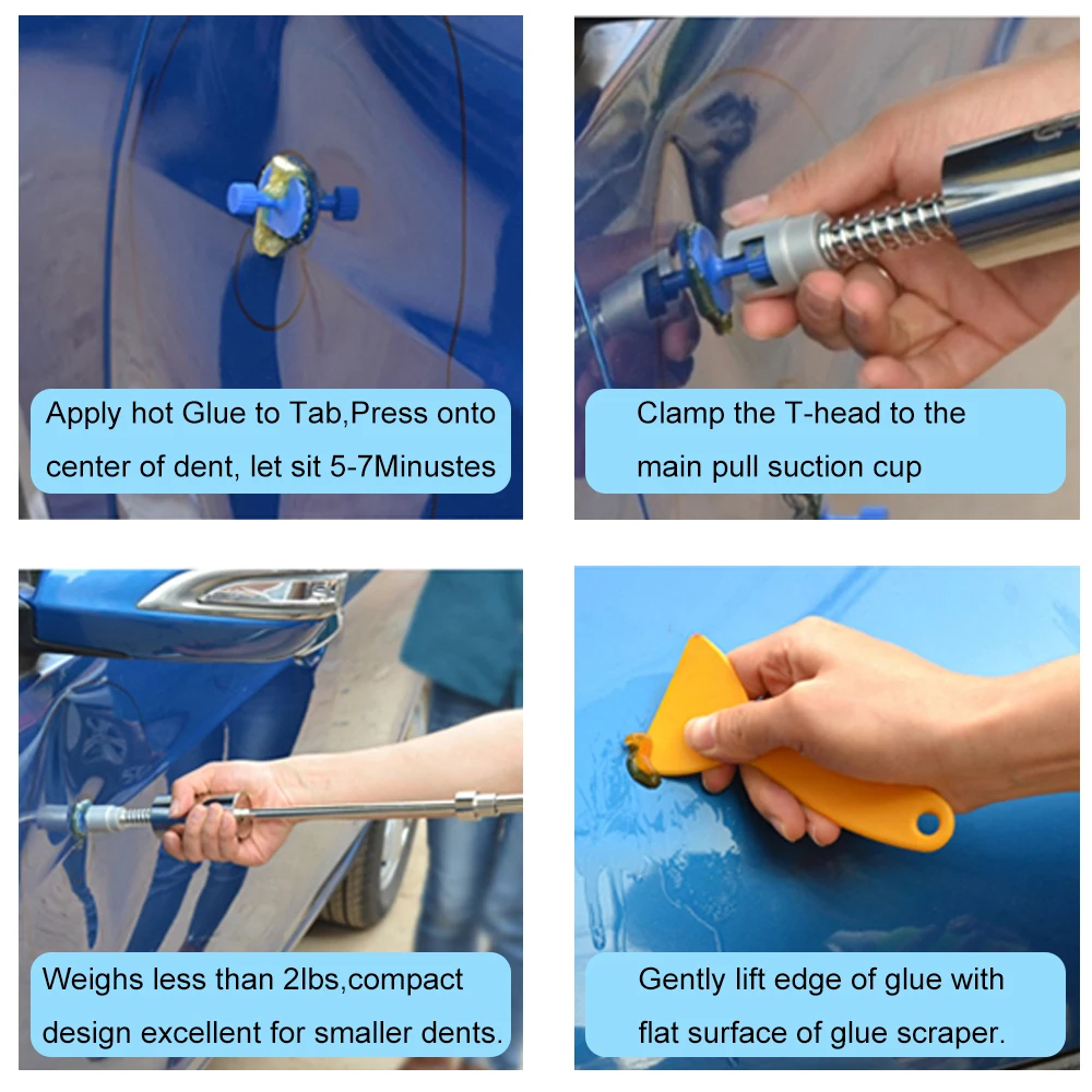 

LEEPEE 8 pcs Special Suction Cup For Sheet Metal Gasket Car dent repair puller Zinc Alloy Remover Tools