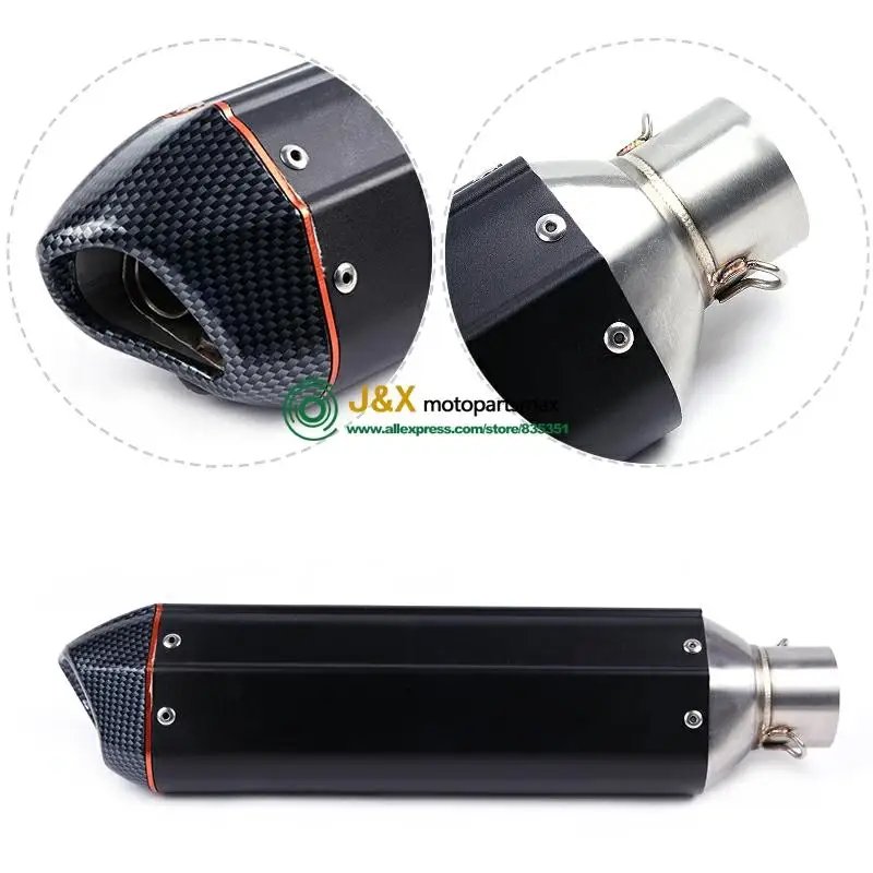 Универсальный мотоциклетный выхлопной глушитель из углеродного волокна для
