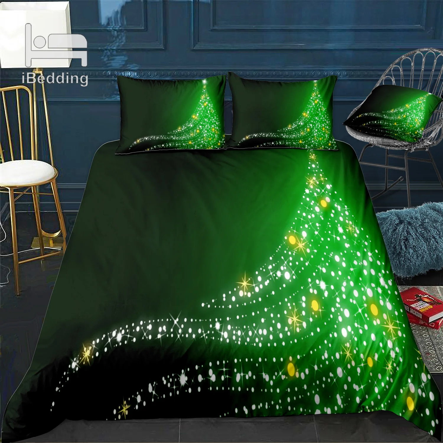 С Новым Годом Счастливого Рождества 3D комплект постельного белья с принтом