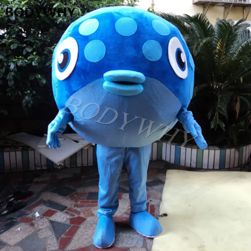

New Christmas Carnival Cosplay Costume Halloween Birthday Party Blue Sea Fish Costume Adult Advertising Parade Mascot