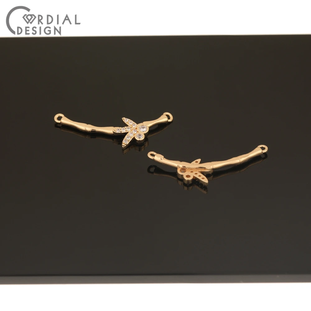 

Cordial Design 50Pcs 12*29MM CZ Pendant/Bamboo Shape/Jewelry Findings & Components/DIY Necklace Accessories/Hand Made/Charms