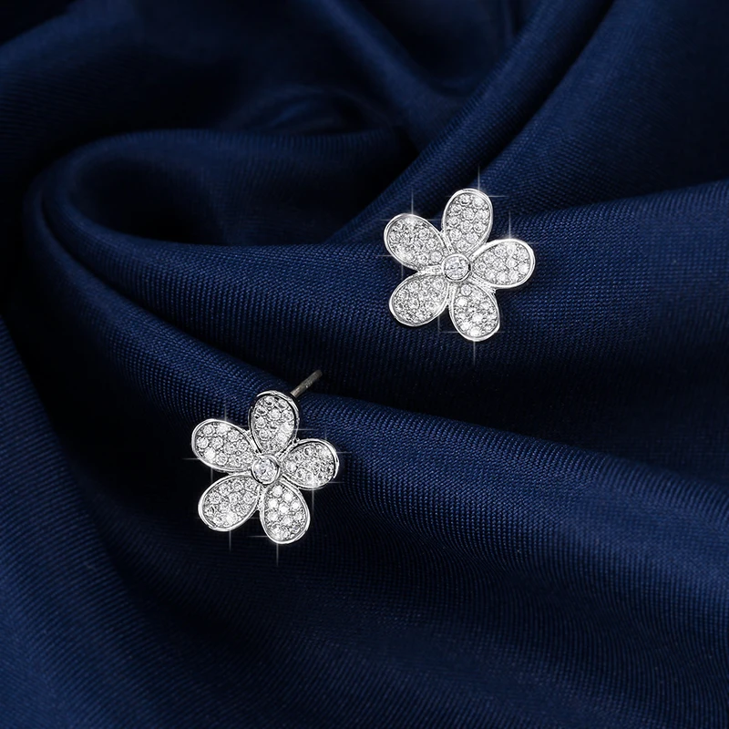 231 silver MIEG Новое поступление, элегантные женские серьги-гвоздики с фианитами и кристаллами в виде бабочки, ювелирные изделия в ассортименте - Окраска металла: 231 silver