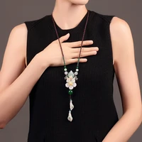 creative ethnic style sweater chain women long necklace decoration vintage pendant hanging accessories chinese rope chains