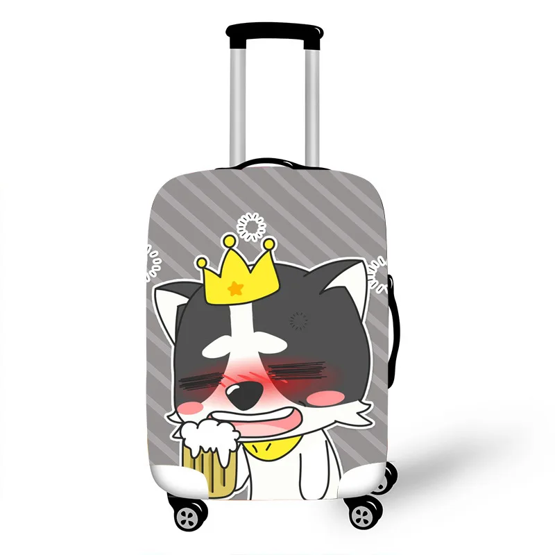 14 Kawaii Animal Women Luggage Case Protective Cover Waterproof Thicken Elastic Suitcase Case Apply 18-32 Inch Travel Accessories - Цвет: 14