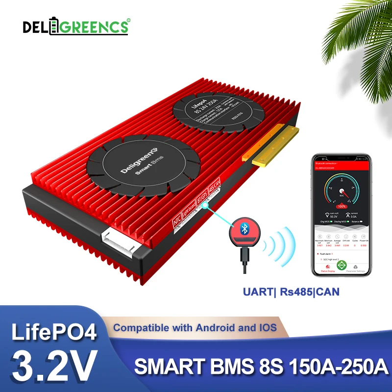 Высокоточный Смарт BMS 8S 24 В 3 2 а Bluetooth App rs485 с ПК для в Номинальный Lifepo4 NTC|Аксессуары