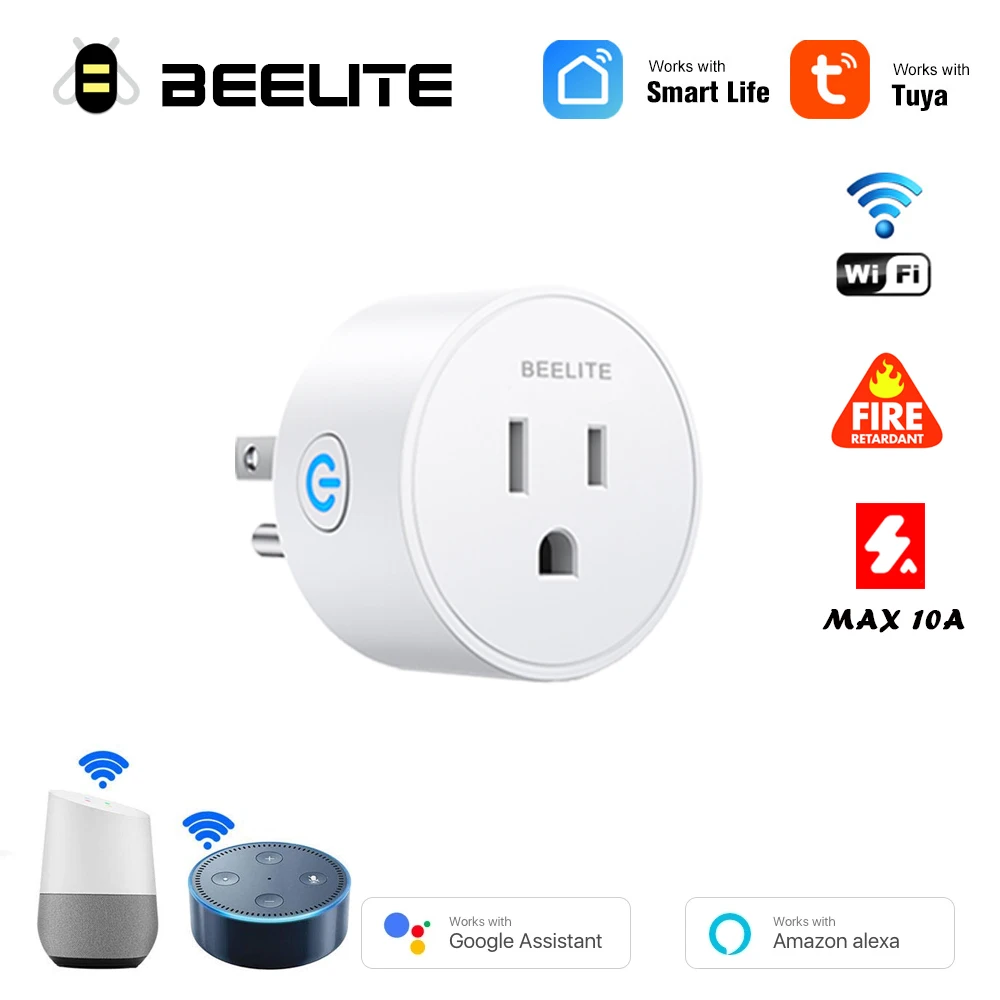 

Умная розетка Beelite с таймером и поддержкой Alexa, 10 А
