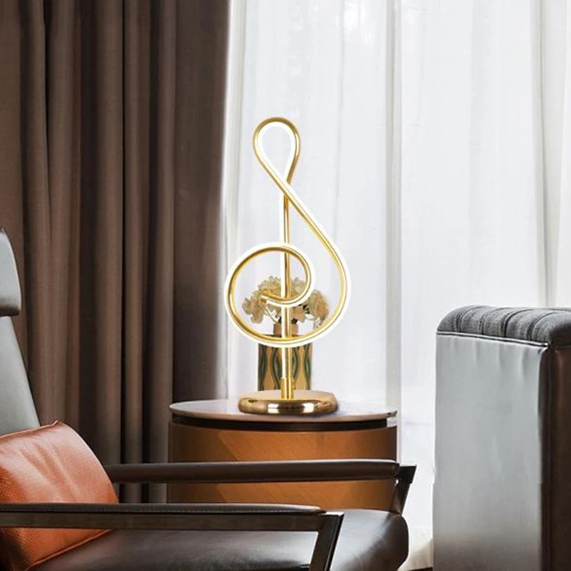 Musical Notes Table Light Bedside Bedroom Lamp Home Decoration Living Room Study Reading Eu Plug | Лампы и освещение