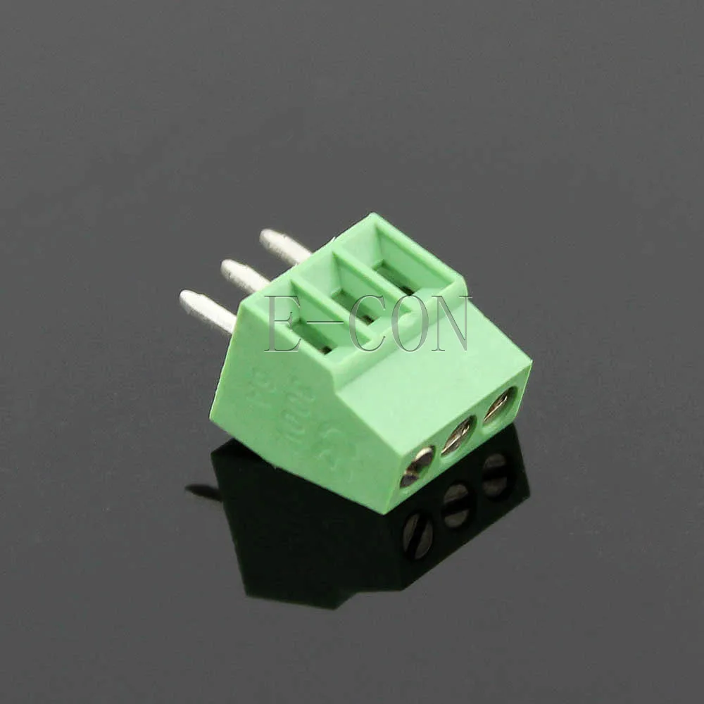 5 шт. 3 полюса/3 Pin 2 54 мм 0 1 ''PCB Универсальный винтовой клеммный блок разъем |