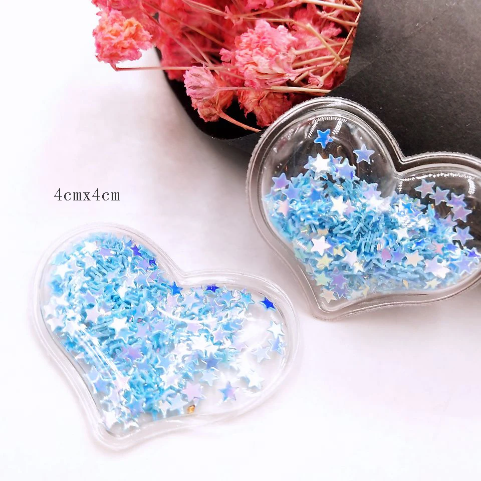 10 шт. в форме сердца короны/крылья из прозрачного пластика ПВХ сумка Цвет сделай