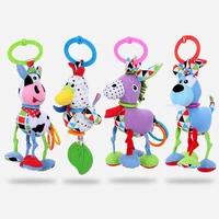 animal pull vibration doll puzzle plush toy vibration baby toy 0 1 years old stroller hanging toddler toys gifts baby calm toy