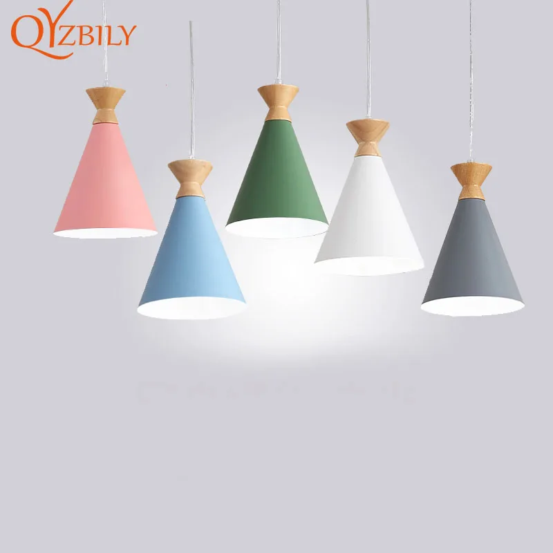 Современный подвесной светильник s деревянный Lam цвета для гостиной столовой E27