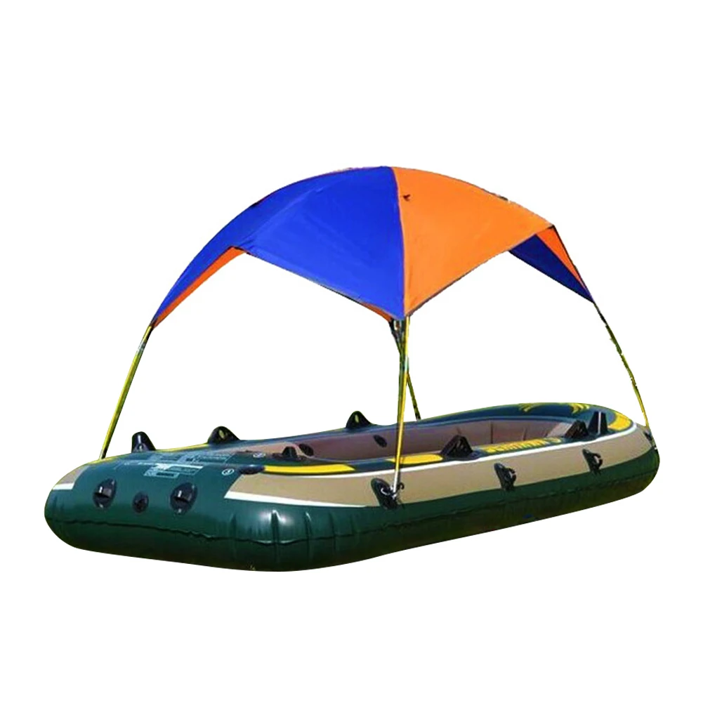 

2-4 Persons Rainproof Sun Protection Rubber Boat Awning Fishing Boat Canopy Folding Tent Sunshade For Inflatable Boat