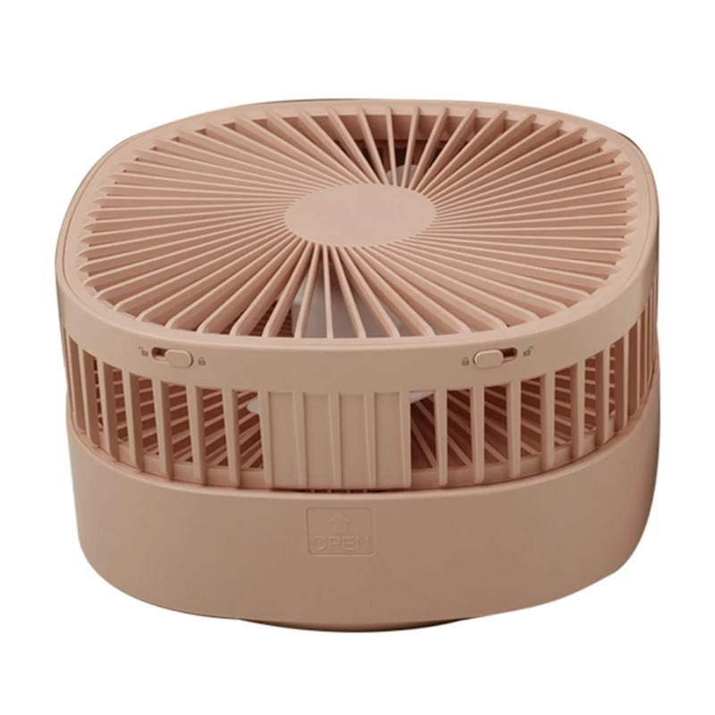 

Standing Fans Foldable Telescopic Desk Fan Remote Control Wireless Use Built In Usb Rechargeable Battery 4 Speed Quiet J6PE