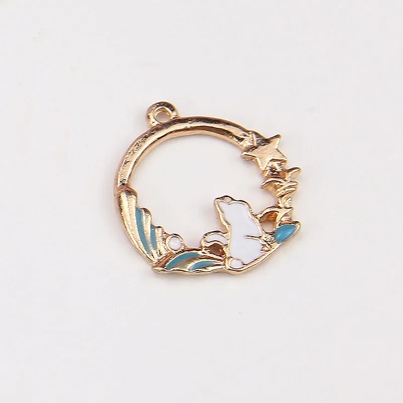 DIY ювелирные изделия ручной работы аксессуары сплав масло падение Луна нефрит