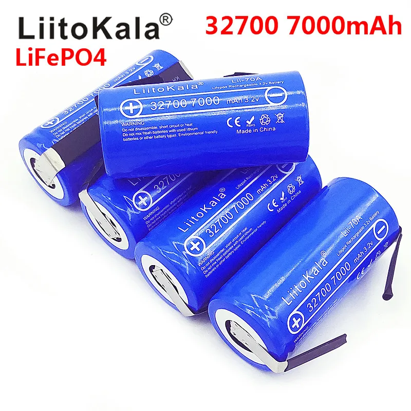 Литий-железо-фосфатный аккумулятор LiitoKala 3 2 в 32700 7000 мА · ч 6500 35 А непрерывный