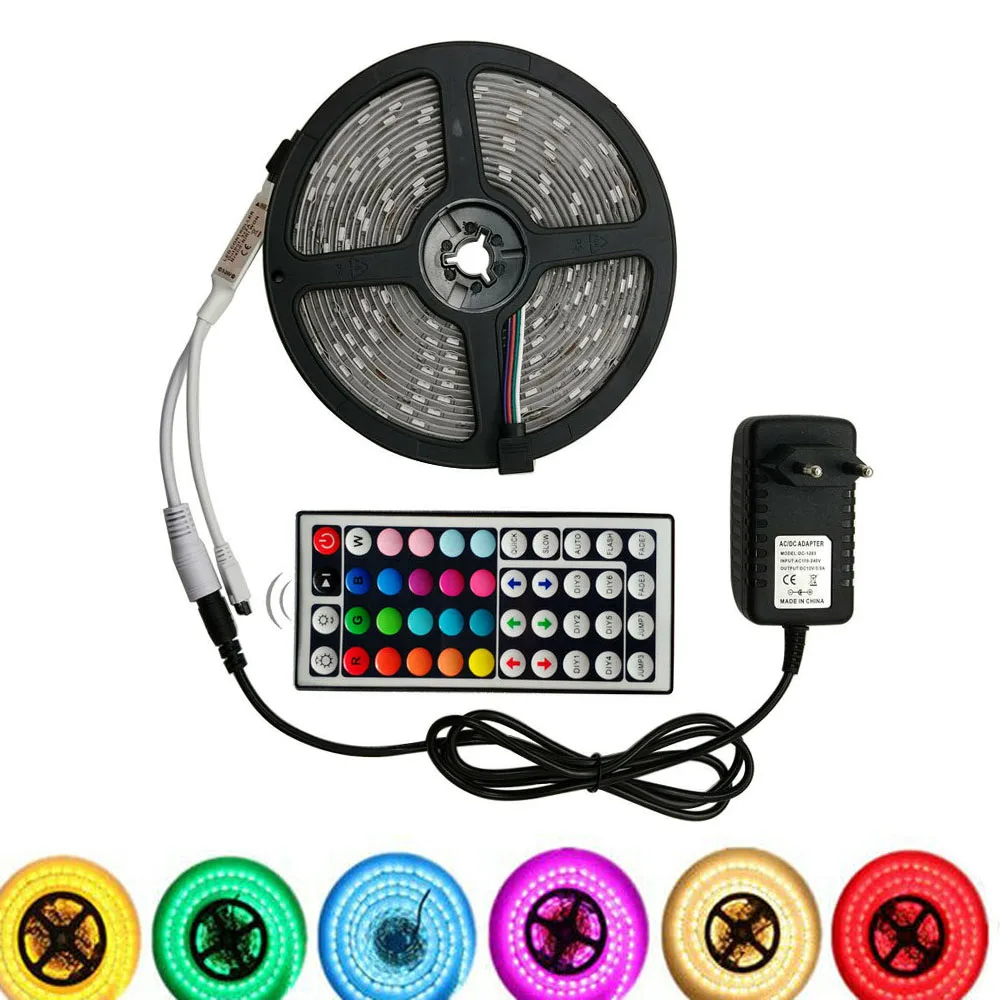 Светодиодный ленточный светильник RGB 5050 SMD 2835 гибкая лента fita светодиодный 5 м 10 15