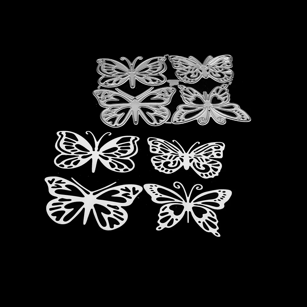 Металлический трафарет с 4 бабочками для рукоделия скрапбукинга альбома