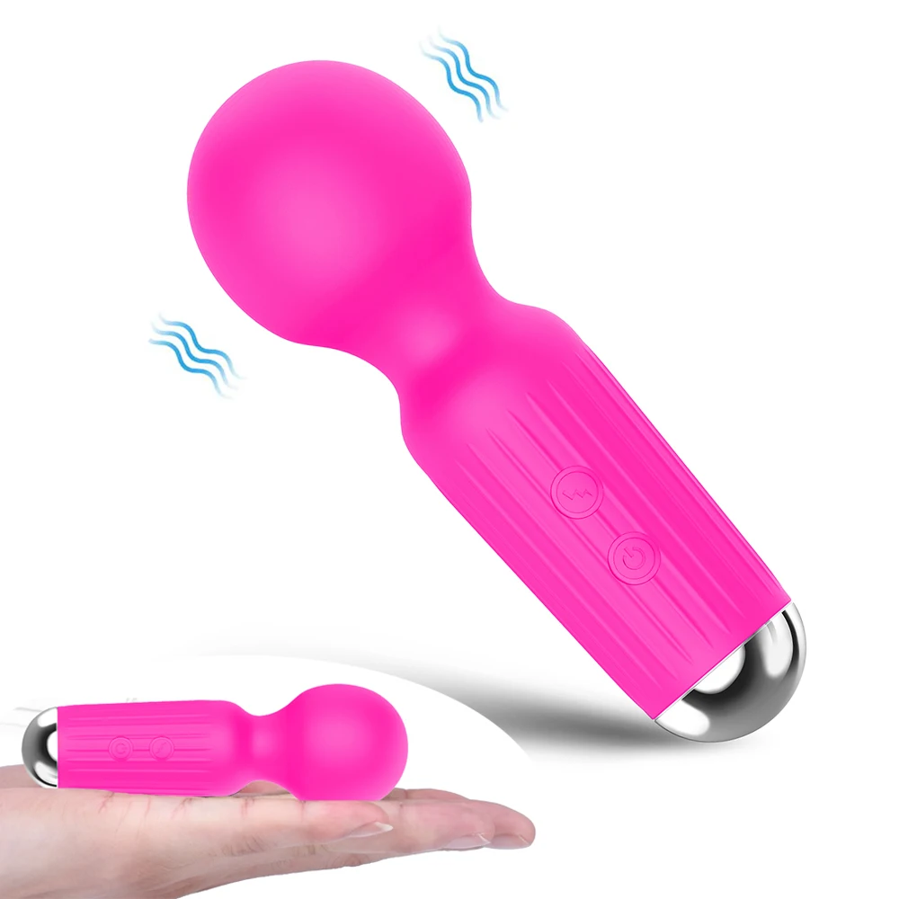 

Strong Motors Vibrators Mini AV Wand 20 Modes Sticks Small Portable G-spot Clitoral Stimulator Female Masturbator Adult Sex Toys