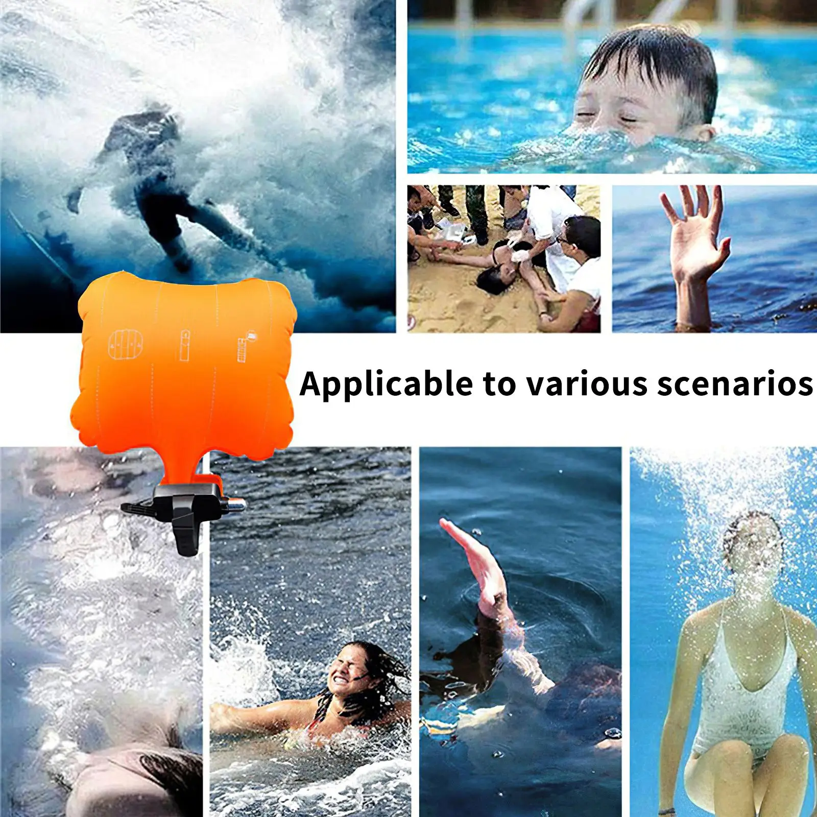 

Anti Drowning Portable Lifesaving Bracelet Float Wristband With Co2 Cylinder Inflatable Bladder Outdoor Swim Surf Self Rescue