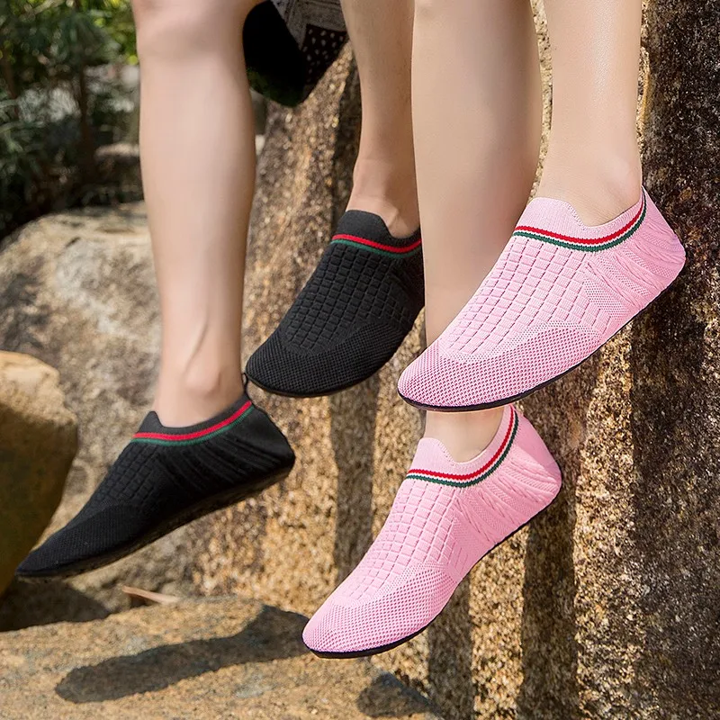 Быстросохнущие водные туфли для мужчин с дыхащим верхом для плавания, йоги и вождения на легких пляжных кедах. Бирюзовые.