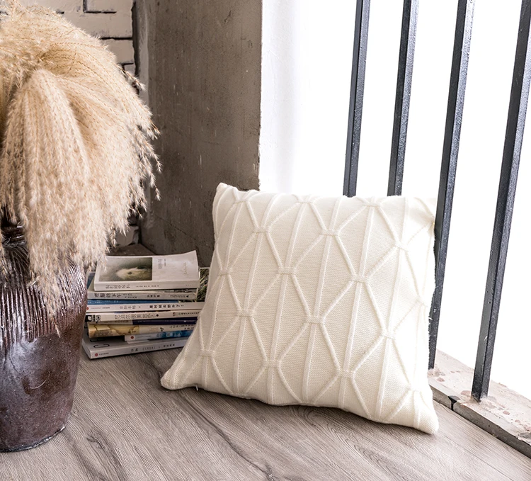 

Чехол для подушки efundeal хлопковый геометрический серый коричневый