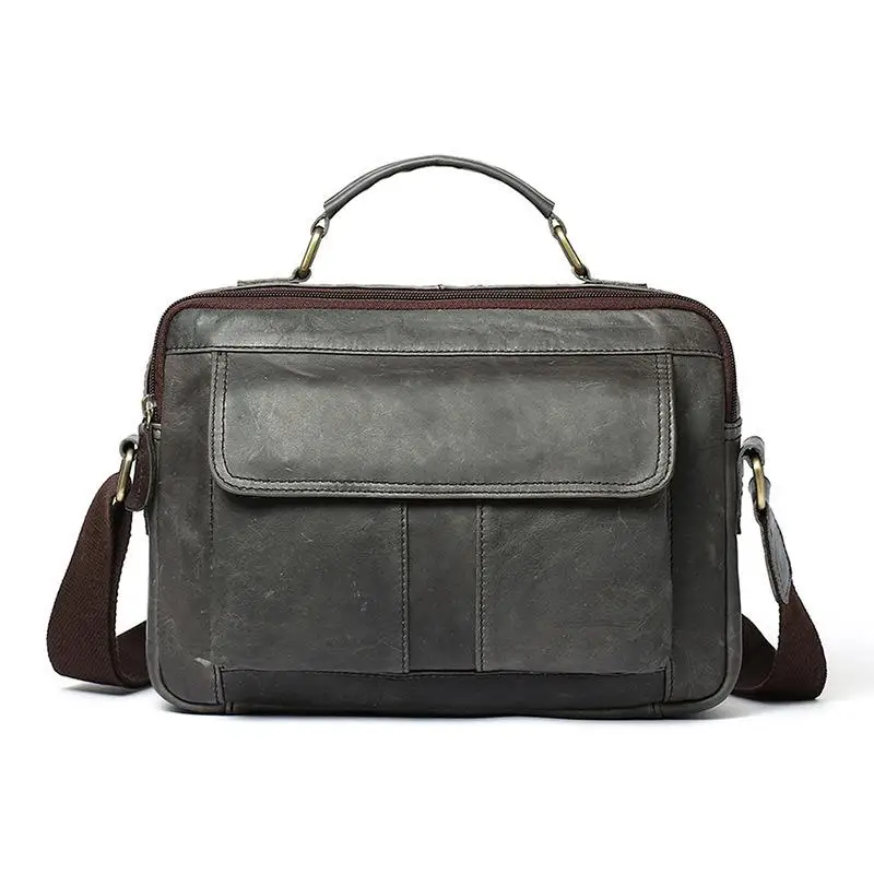 Портфель мужской из натуральной кожи сумка на плечо для ноутбука мессенджер