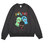 Худи в стиле ретро с разноцветными надписями для женщин и мужчин, свободное худи в стиле Харадзюку