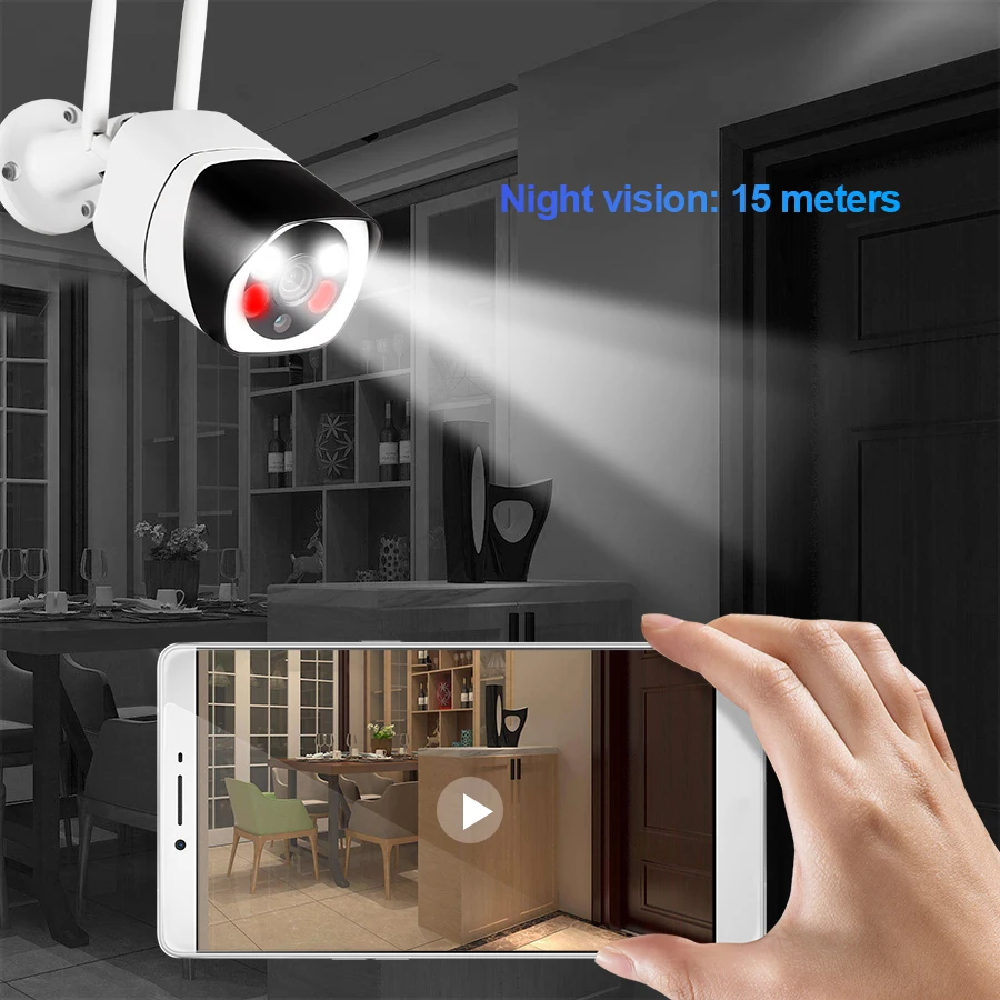 Fuers HD 5MP Wifi IP камера 1080P Беспроводная Проводная CCTV цилиндрическая наружная