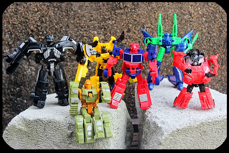 Робот трансформер желтая машинка Совместимая модель Детский конструктор хобби