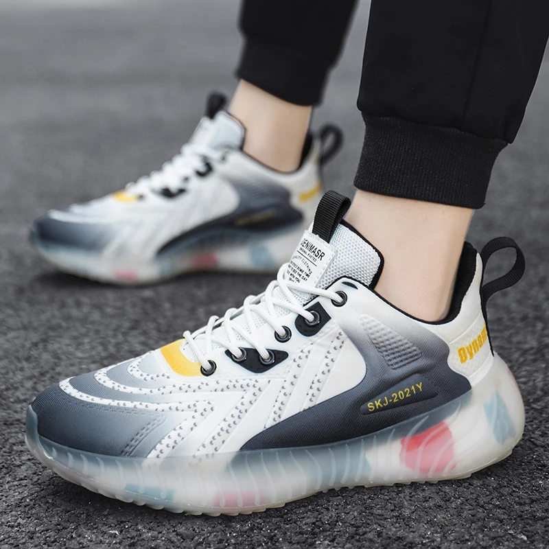 

Fashion Men's Running Shoes Men Waterproof PU Material Sport Sneakers Sport Shoes Men's tennis shoes Lightweight running shoes