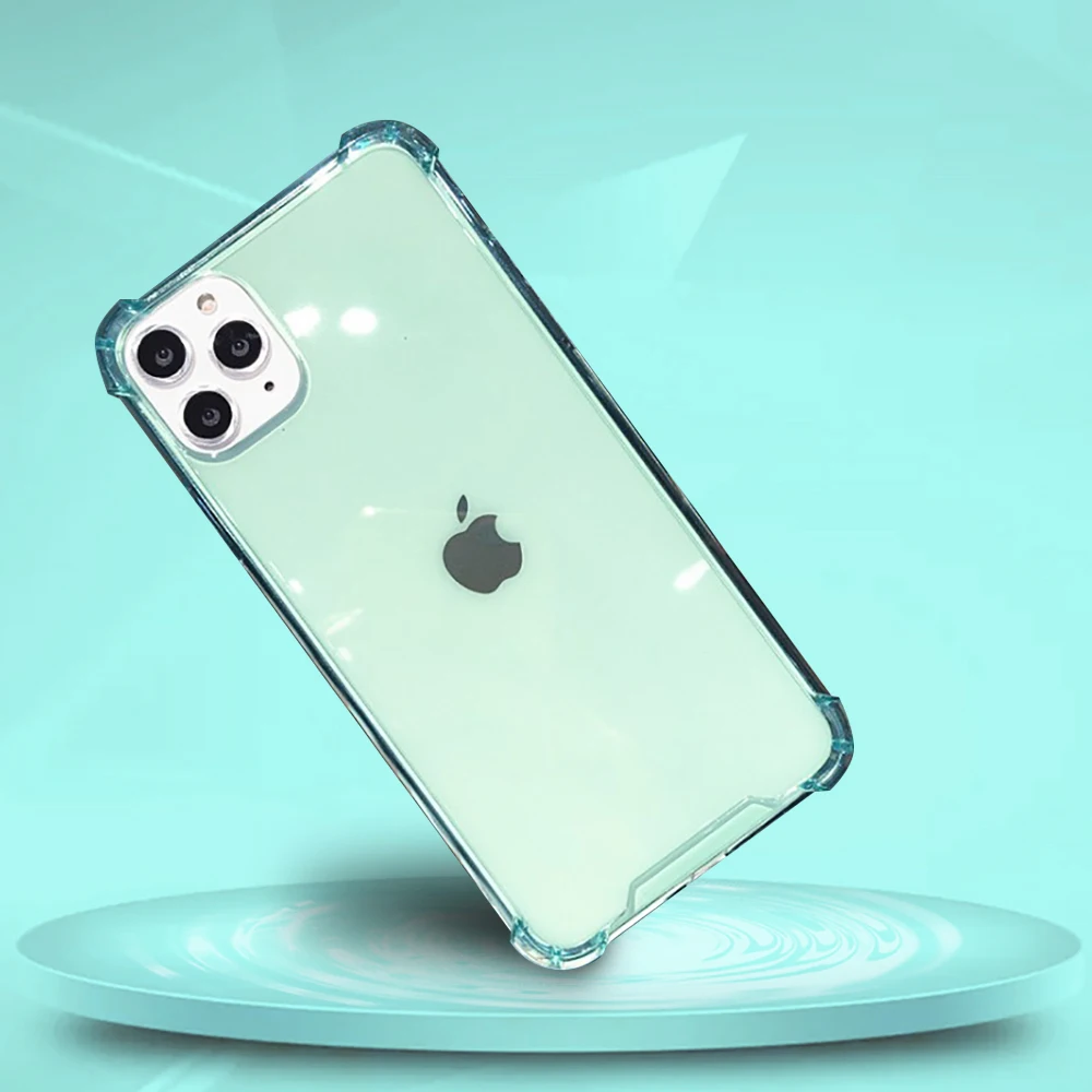 Противоударный прозрачный чехол из ТПУ с четырьмя углами для телефона iPhone 11 Pro 7 8 6
