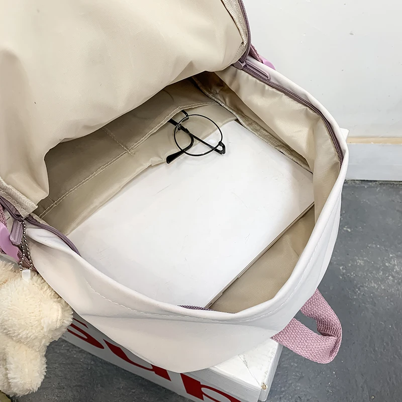 

EnoPella Fashion Women Backpack Ladies Cute Nylon Waterproof Mochila Girl Kawaii BookBag For Teenager School Bag Female Rucksack