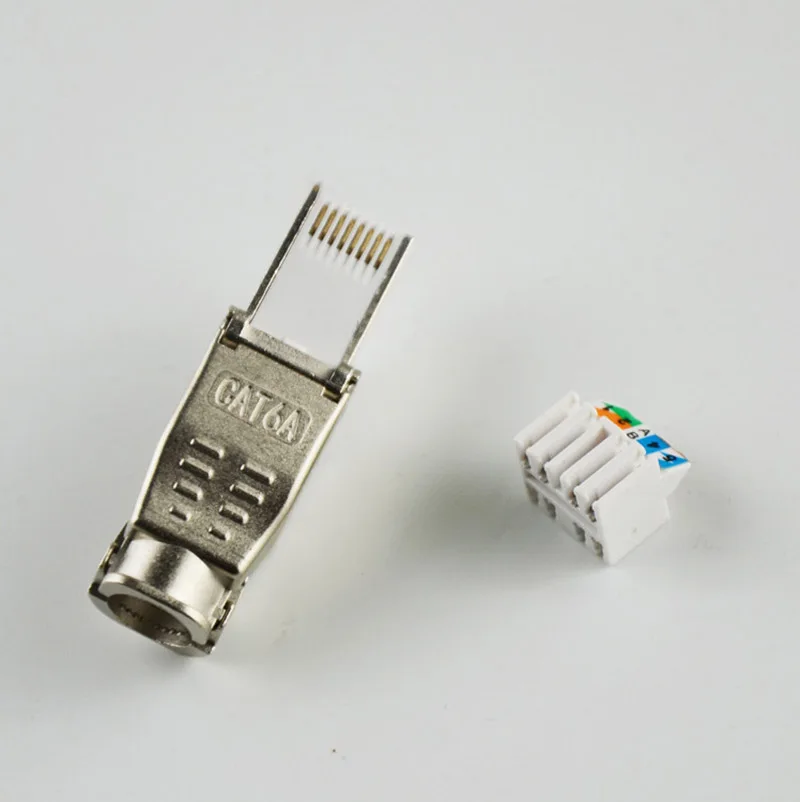 Металлический сетевой модуль с экранированной хрустальной головкой соединитель