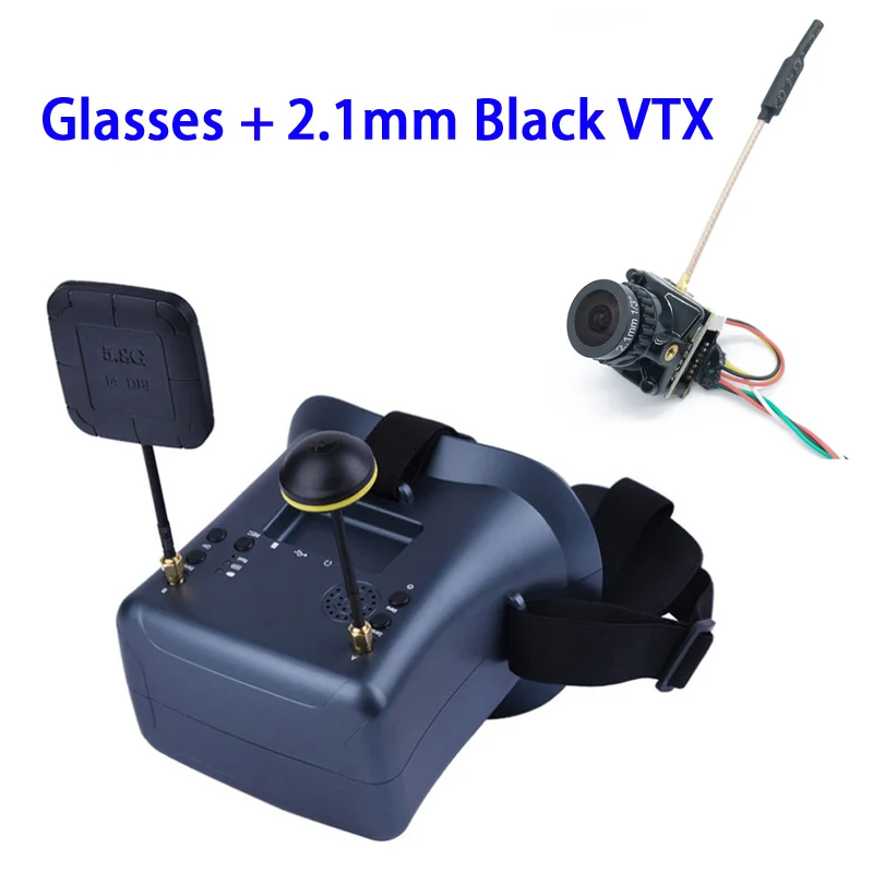 Новые FPV VR очки с DVR авто-поиск 5,8G 40CH FPV очки HD яркость lcd 2000mA и 25/100/200mW камера передатчика