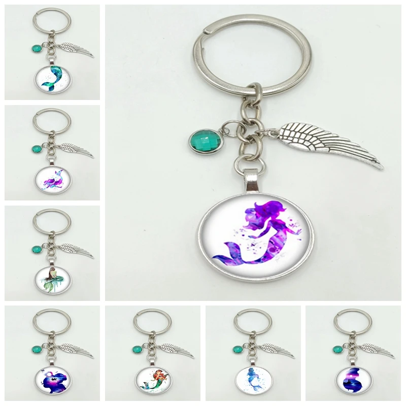 2019 Новый горячий морской Русалка шаблон серии Стеклянный кабошон сплав