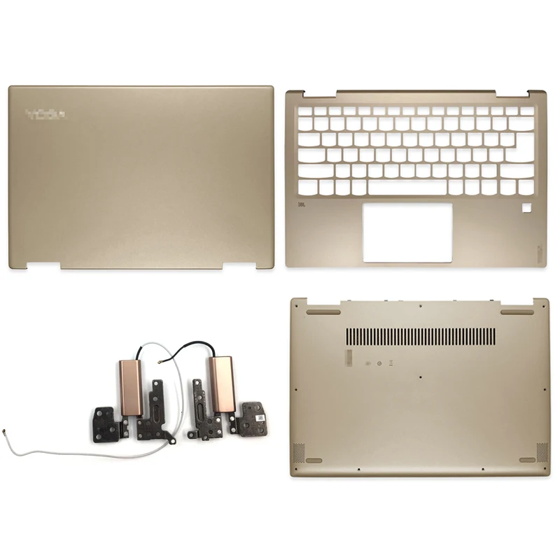 

New Lcd Back Cover/Palmrest/Bottom Case/Hinges For Lenovo Yoga 720-13 720-13IKB Laptop Rear Lid Top Back Cover Gold