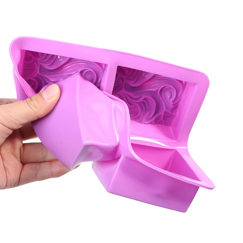 

4-cavity wavy flower silicone handmade soap mold Cake mold DIY aromatherapy plaster mold essential oil soap mold