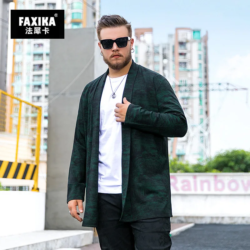 FAXIKA/осенний Новый плащ для полных больших ярдов свободный Джокер популярный