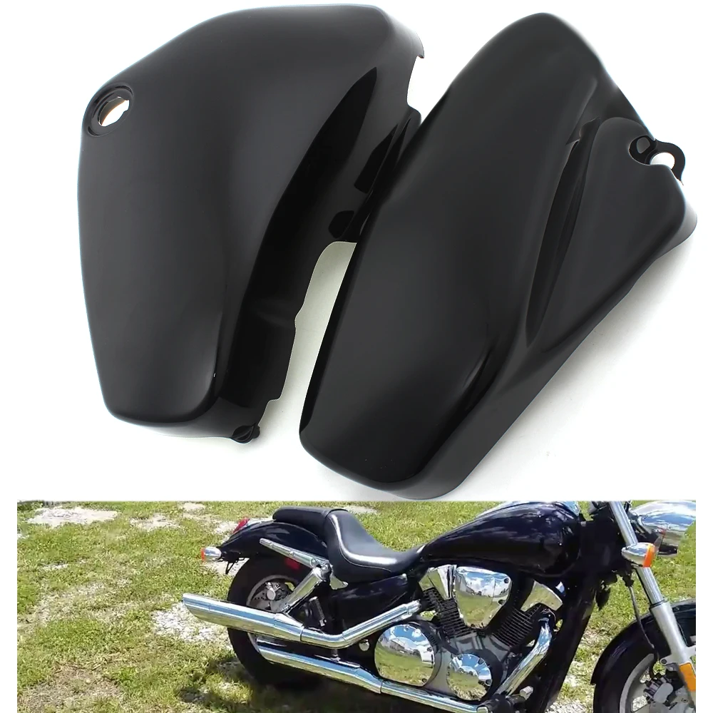 

Motorcycle Black ABS Side Battery Covers Fairing Cover Protector For Suzuki C50 VL800 Boulevard Voluisa Bikes Accessories