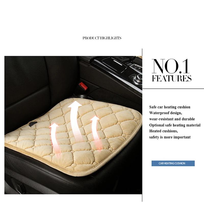 

12V Car Seat Fast Heater Cushion Seat Cover Winter Warm Front Backrest Seat Mats For Peugeot 3008 4008 5008 408 308 Accessories