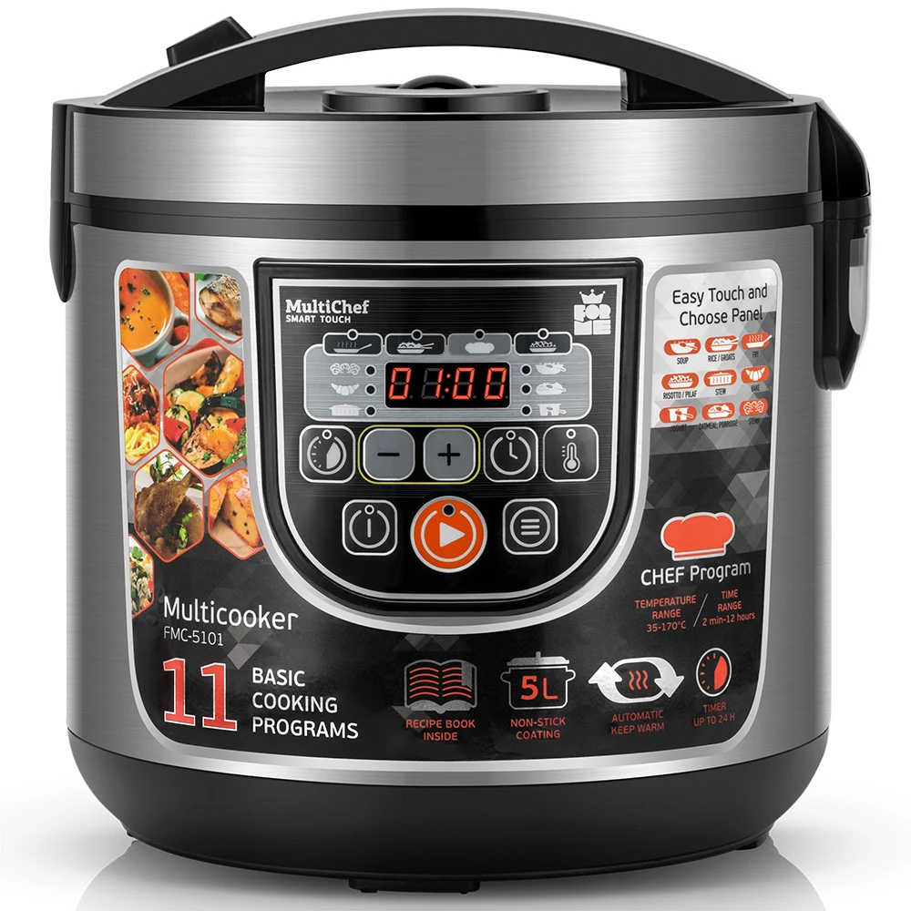 

Multicooker Rice Cooker 11 in 1 DIY Functions Soup Stew Porridge 5L Electric Rice Cooker Cooking Pot Food Steamer ForMe FMC5101