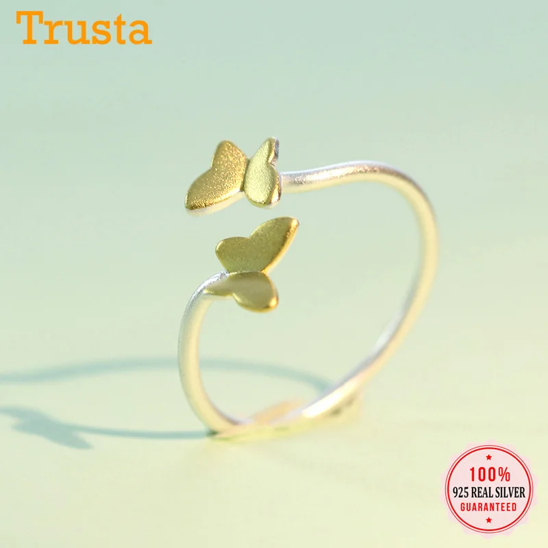 Trustdavis 100% 925 однотонные Настоящее серебро Цвет серебристый золотой с крышкой типа