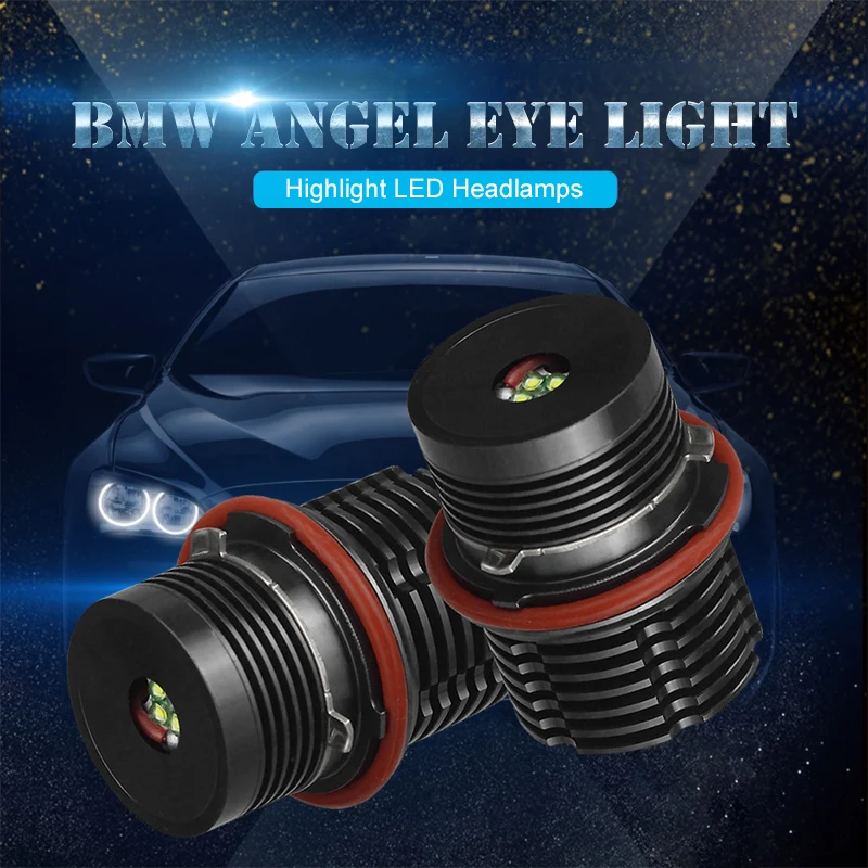 2 шт. 20 Вт 4 CREE светодиодный чипы/Bridgelux ангельские глазки белый для BMW E65 E87E39 E53 E63 E64 E60