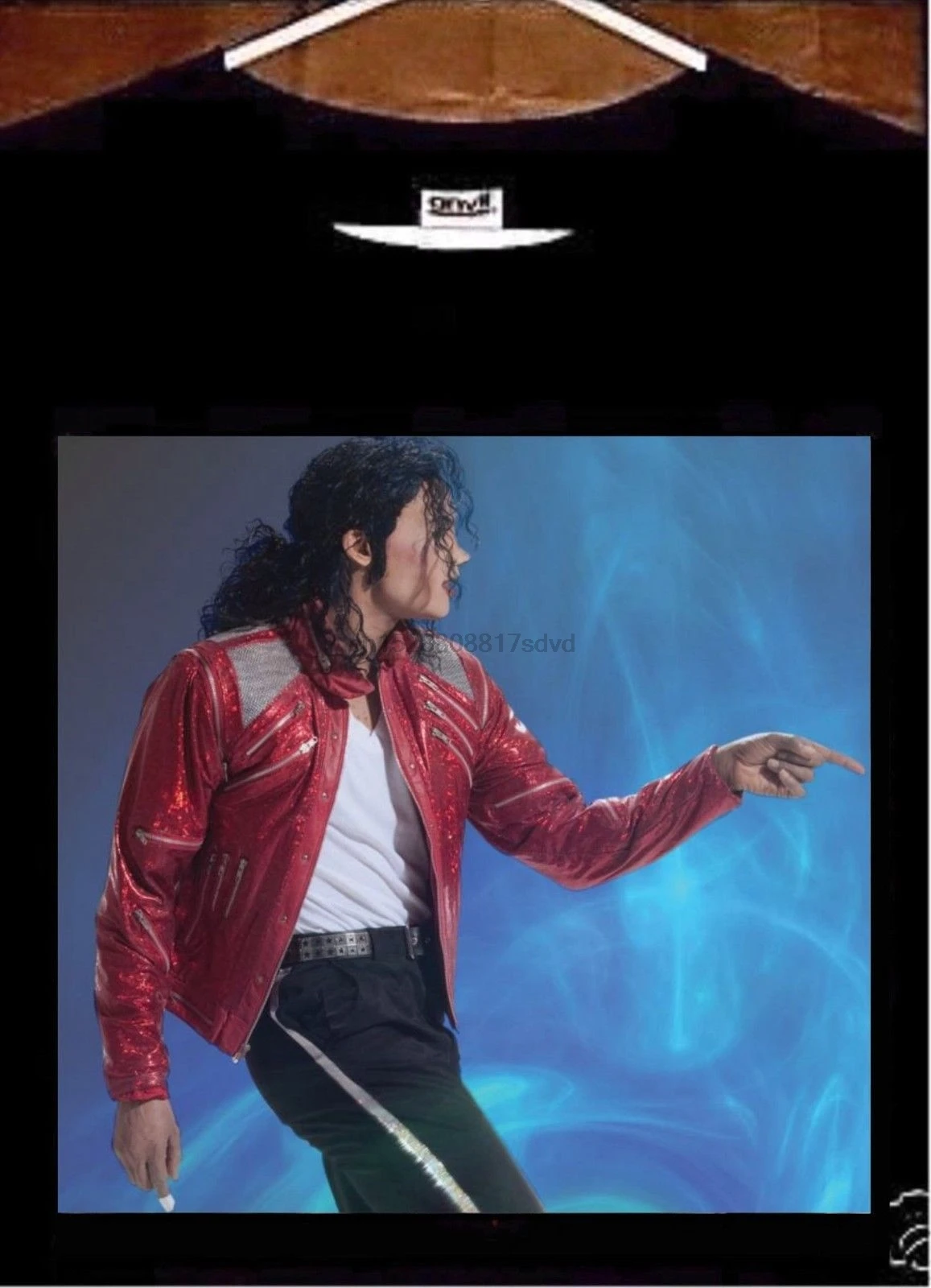 Майкл Джексон джинсовая футболка 100% хлопок (2)|Мужские футболки| |