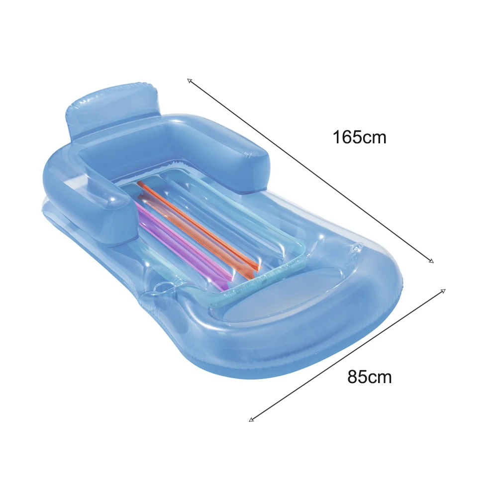 

Inflatable Floating Row Beach Swimming Air Mattress Pool Floats Floating Lounge Sleeping Bed for Water Sports Party 165x85cm