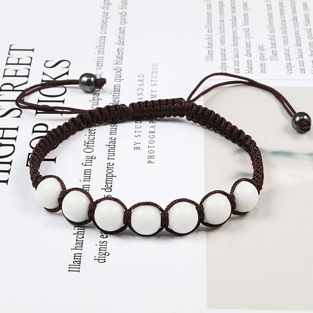 Lucky для женщин и мужчин пара браслетов красная струна белый натуральный камень